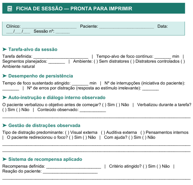 Fichas e Tabelas