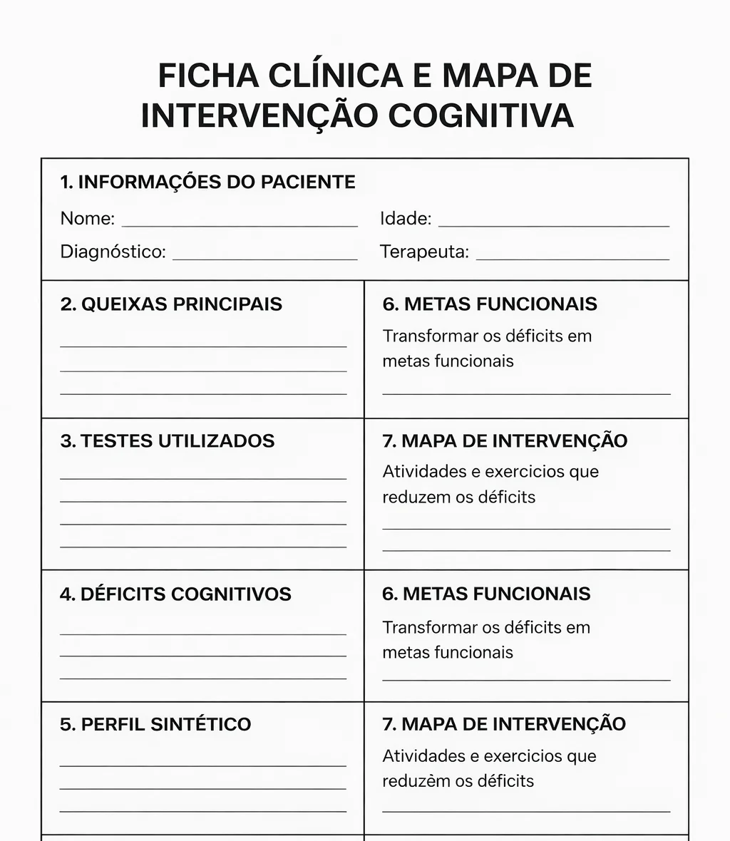 Ficha de Sessão com Avaliação Cognitiva