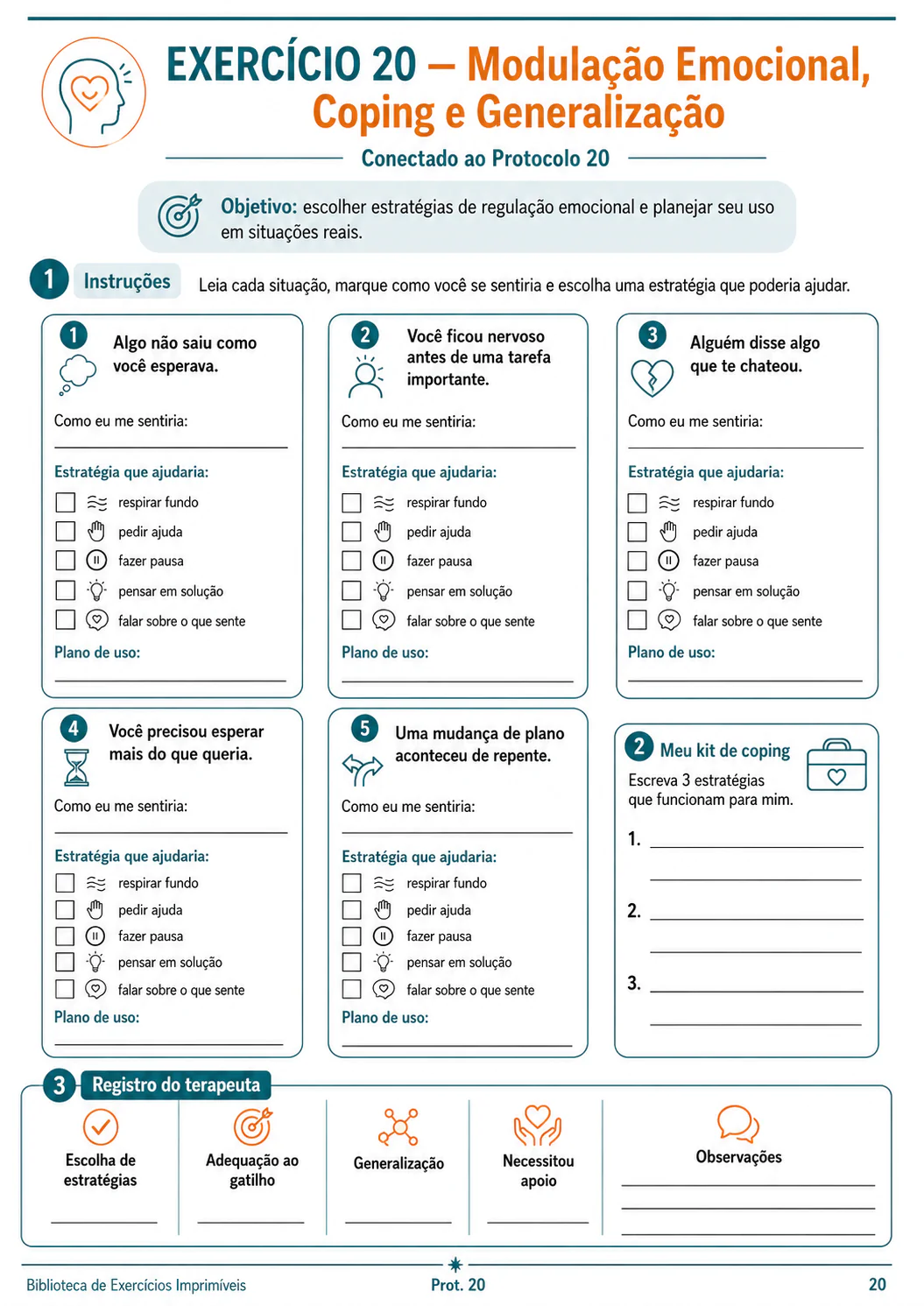 Exercício de regulação emocional